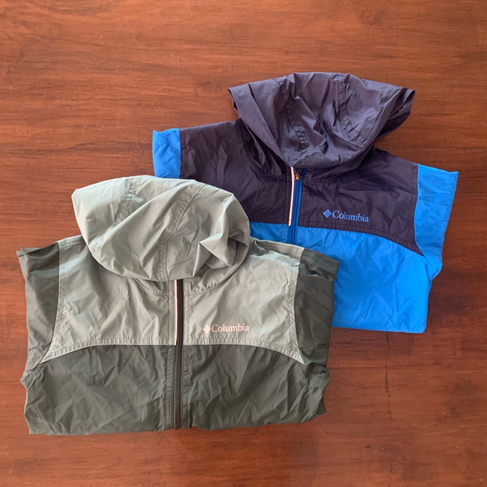 Lot of 2 Columbia Kids Rain jackets - Kids XS 6/7
